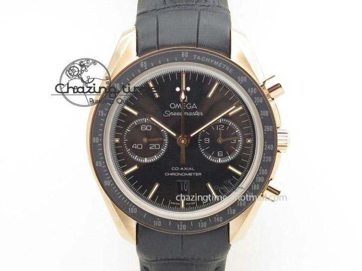 1221 De Ville Power Reserve SS MKF 1:1 Best Edition Black Dial on Black Leather Strap A Packable 7744